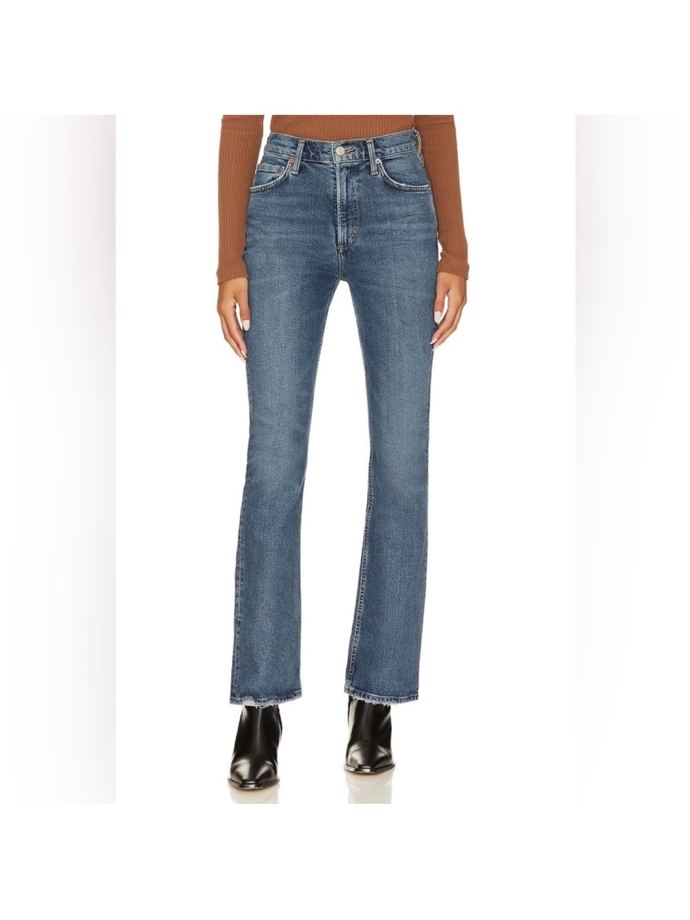 Agolde Nico High Rise Slim Boot Cut Jeans in Captivate 27